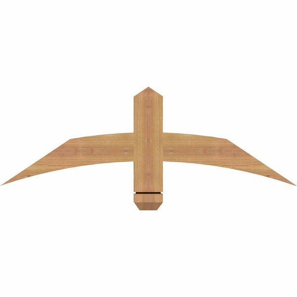 Ekena Millwork Bellingham Timber Gable Bracket, Western Red Cedar, 36"W x 12"H x 1 1/2"D x 3 1/2"F, 8/12 Pitch GBW036X12X0204BEL00SWR - main